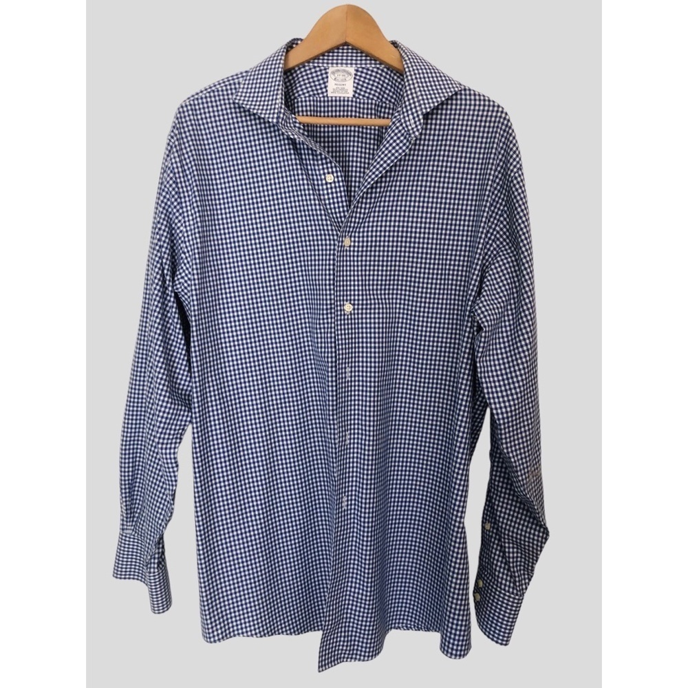 Brooks Brothers Regent Supima Cotton Gingham Shirt 17-35